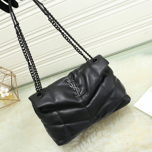 YSL 27cm LOULOU V shape Quilted lambskin renovate Magnetic buckle handbags purse envelope bag single shoulder designer crossbody bag No Box