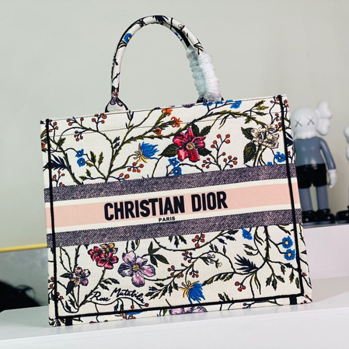 Dior 35 41cm classic sketch Beach bags shopping bag print tiger handbags purses Colorful cherry blossom flowers Book designer tote bag