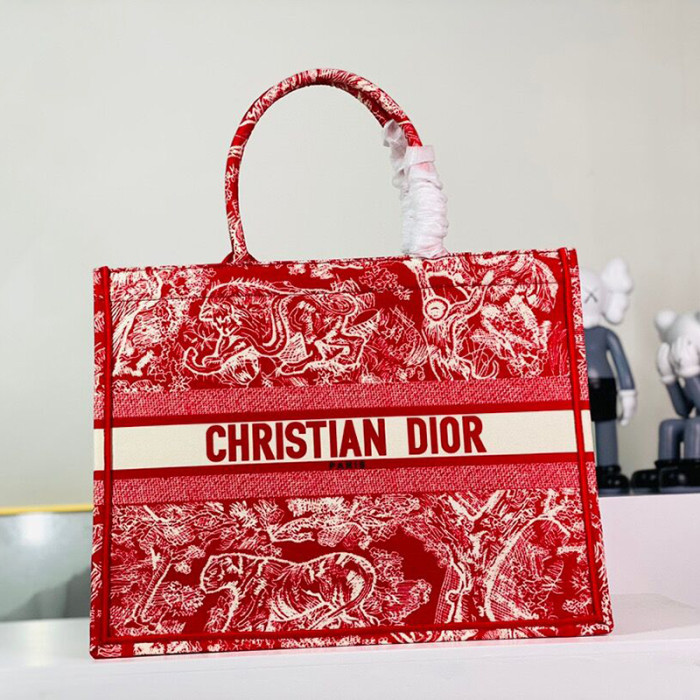 Dior 35 41cm classic sketch Beach bags shopping bag print tiger handbags purses Colorful cherry blossom flowers Book designer tote bag