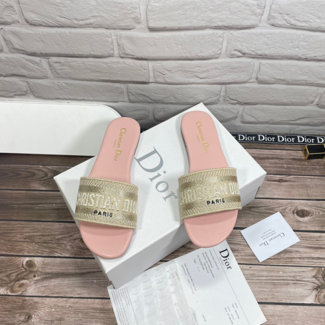 Vintage Dior Monogram Terry Cloth Slippers Size UK 10