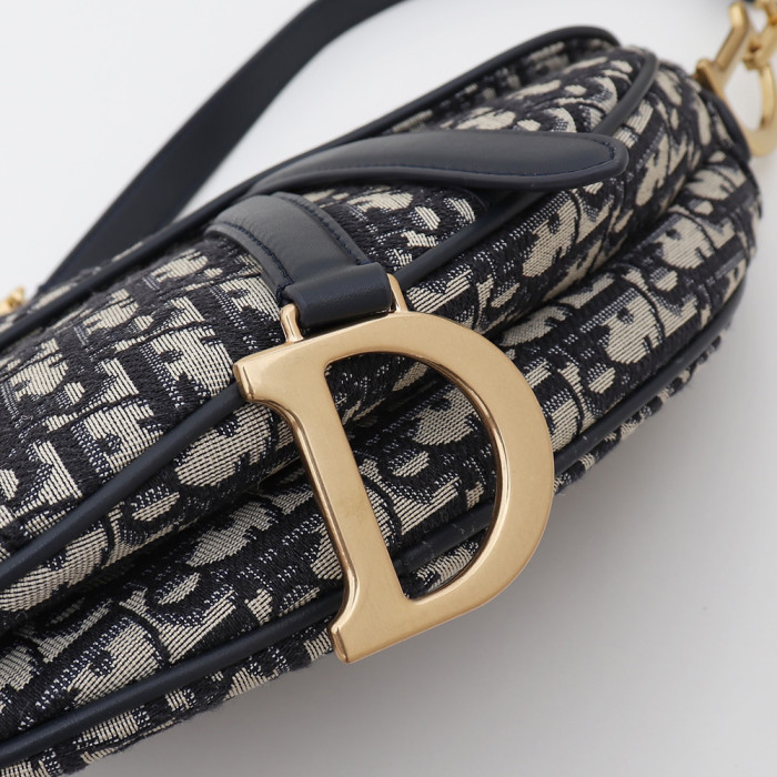 Dior 25cm Wide Shoulder Straps Embroidery Saddle Bag Single Shoulder Cossbody Bbags Shopping Handbags Purse