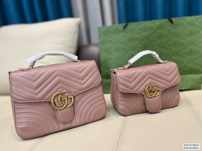 Gucci 21cm 27cm Classic Wave Pattern Women Chain Single Shoulder Crossbody Bags  GG Marmont Messenger Designer Luxury Handbags Purse