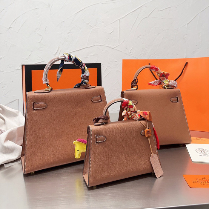 Hermes 18 25 28cm Kelly Bag Palmar Pattern Designer Luxuxy Handbags Purse Single Shoulder Crossbody Bags