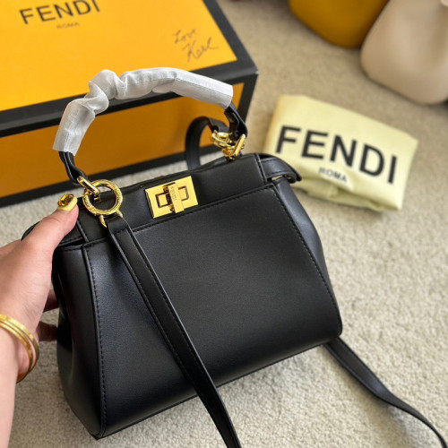 Fendi 23cm Peekaboo Designer Luxury Handbags Purse Detachable Strap Classic Crossbody Bags