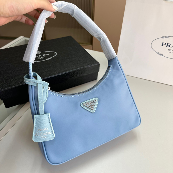 Prada 21cm Nylon Hobo Designer Luxury Handbags Purse Waterprfoof Underarm Bag