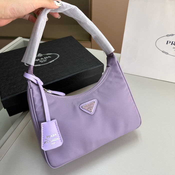 Prada 21cm Nylon Hobo Designer Luxury Handbags Purse Waterprfoof Underarm Bag