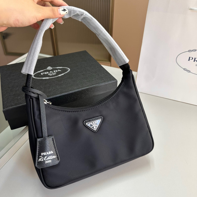 Prada 21cm Nylon Hobo Designer Luxury Handbags Purse Waterprfoof Underarm Bag