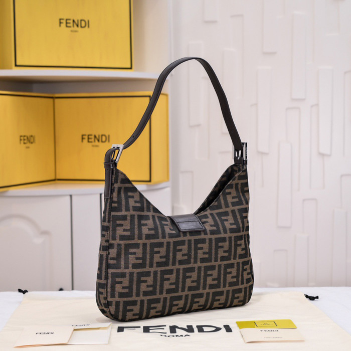 Fendi 29cm Vintage Designer Luxury Handbags Purse Classic FF Printing Underarm Bag Detachable Strap Single Shoulder Bags