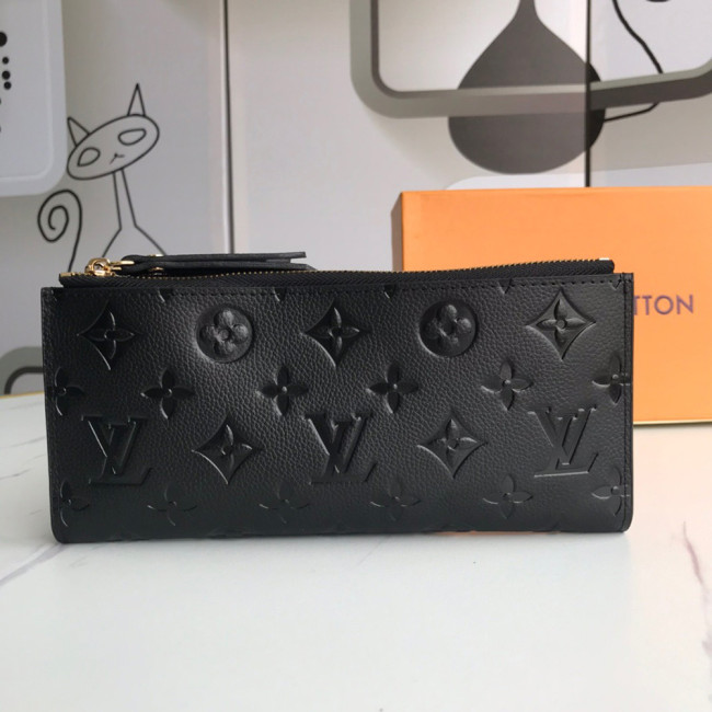 Louis vuitton 21cm Adele Designer Wallet Embossed Zipper Luxury Card Case