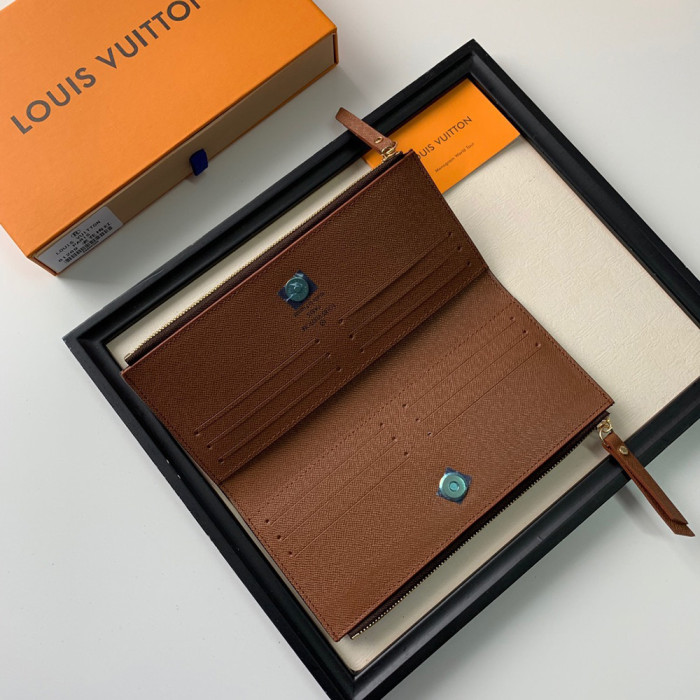 Louis vuitton 21cm Adele Designer Wallet Printing Flower Zipper Luxury Card Case
