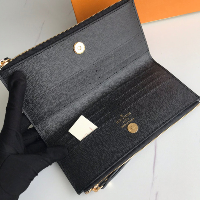 Louis vuitton 21cm Adele Designer Wallet Embossed Zipper Luxury Card Case