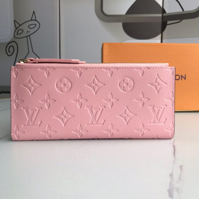 Louis vuitton 21cm Adele Designer Wallet Embossed Zipper Luxury Card Case