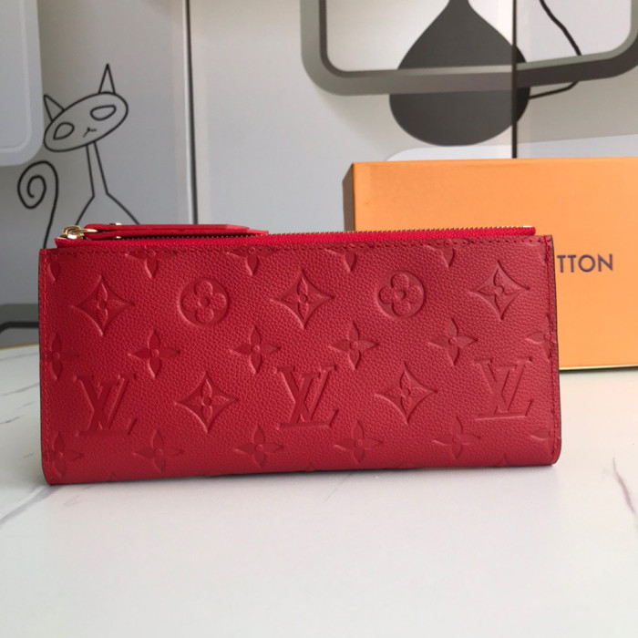 Louis vuitton 21cm Adele Designer Wallet Embossed Zipper Luxury Card Case