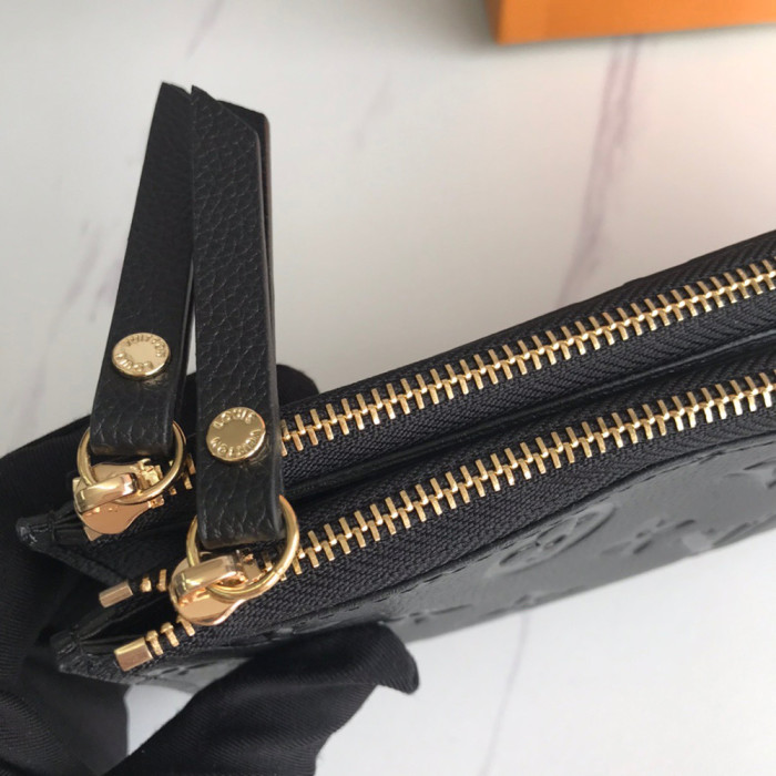 Louis vuitton 21cm Adele Designer Wallet Embossed Zipper Luxury Card Case