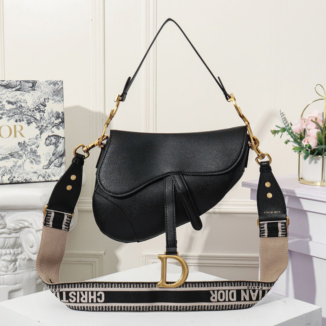 Dior 25cm Anti-IT Palm Pattern Saddle bag Single Shoulder Cossbody Designer Bags No Box