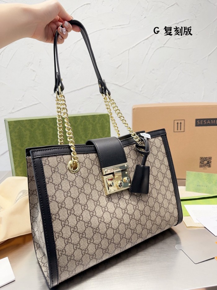 Gucci 26 35cm Padlock Designer Luxury Handbags Purse Large Capacity Shopping Totes No Box
