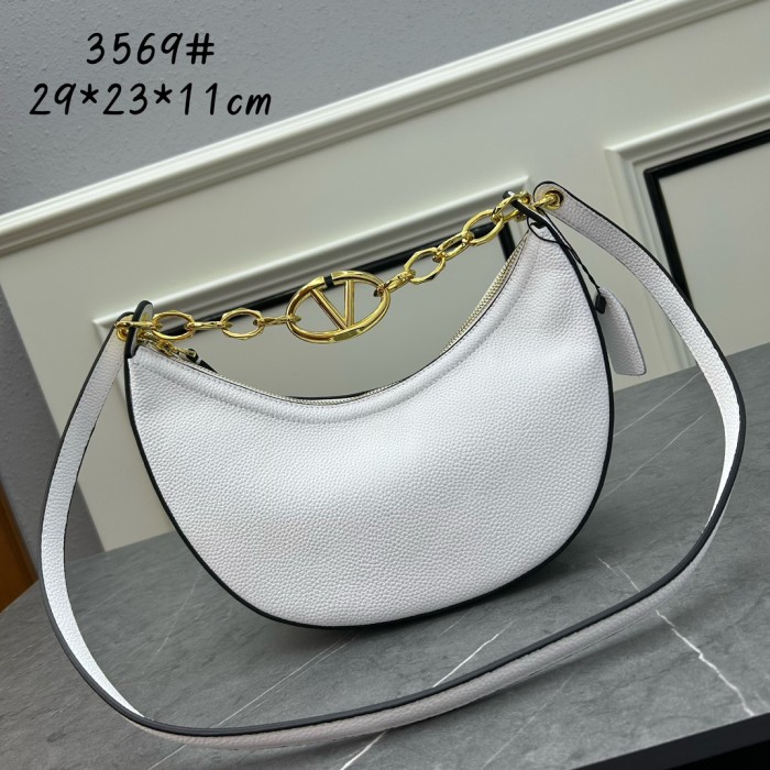 Valentino 29cm VLOGO MOON Designer Luxury Handbags Purse Lychee Patter Single Shoulder Cossbody Designer Bags No Box