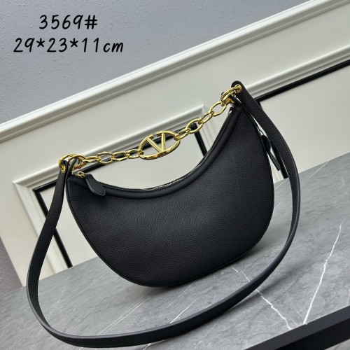 Valentino 29cm VLOGO MOON Designer Luxury Handbags Purse Lychee Patter Single Shoulder Cossbody Designer Bags No Box