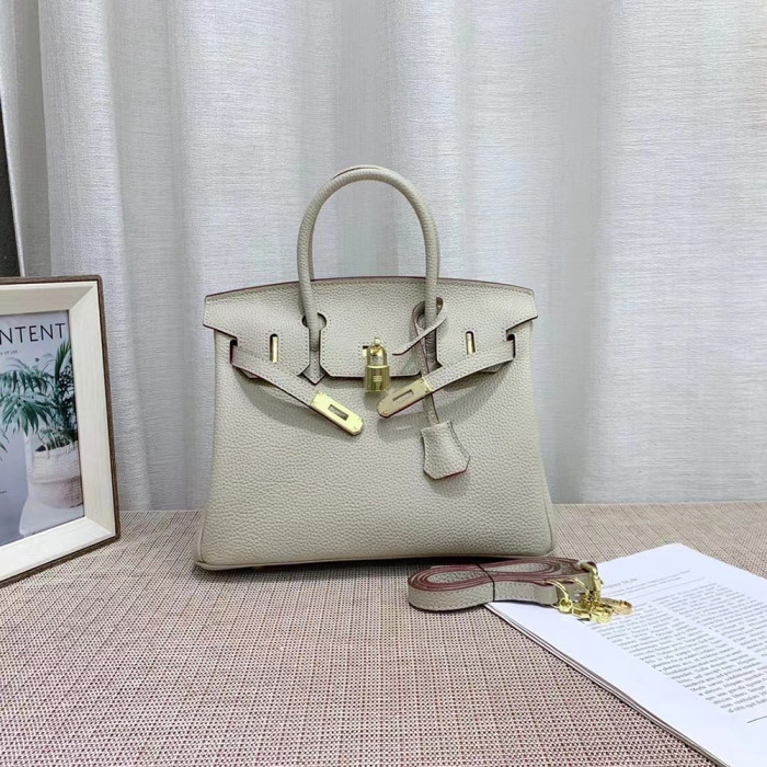 Hermes 20 25 30 35cm Birkin Designer Luxury Handbags Purse Lychee Pattern Single Shoulder Cossbody Designer Bags No Box