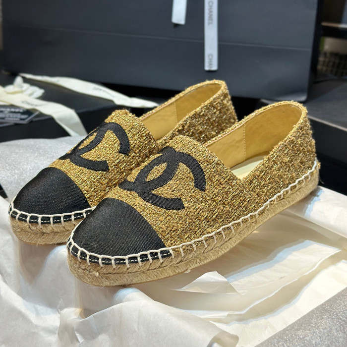 Chanel Espadrilles Luxury Designer Shoes Flat Outdoor Canvas Shoes