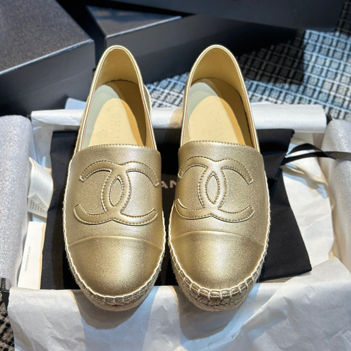 Chanel Espadrilles Luxury Designer Shoes Flat Outdoor Canvas Shoes