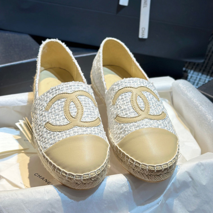 Chanel Espadrilles Luxury Designer Shoes Flat Outdoor Canvas Shoes