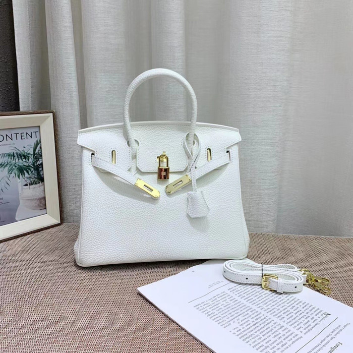 Hermes 20 25 30 35cm Birkin Designer Luxury Handbags Purse Lychee Pattern Single Shoulder Cossbody Designer Bags No Box