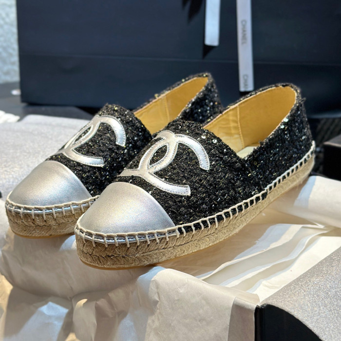 Chanel Espadrilles Luxury Designer Shoes Flat Outdoor Canvas Shoes