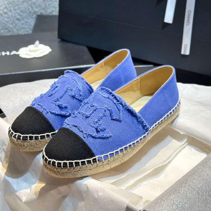 Chanel Espadrilles Luxury Designer Shoes Flat Outdoor Canvas Shoes