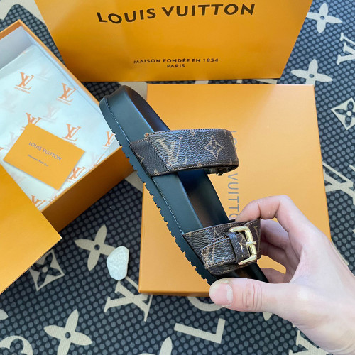 Louis Vuitton Luxury LV-King Designer Shoes Loafers Slipper Flat Outdoor Beach Slippers Chaussures Pour Femmes Shoes Household Slipper