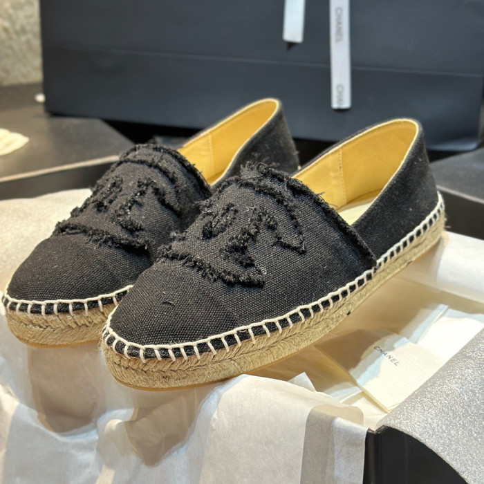 Chanel Espadrilles Luxury Designer Shoes Flat Outdoor Canvas Shoes