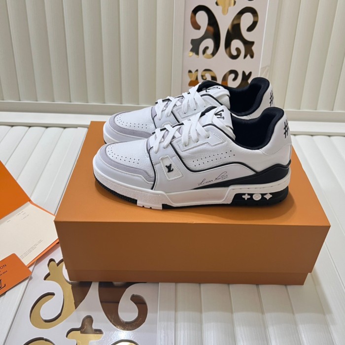Louis Vuitton Luxury LV-Trainer Designer Shoes Flat Base Casual Shoes Sneakers