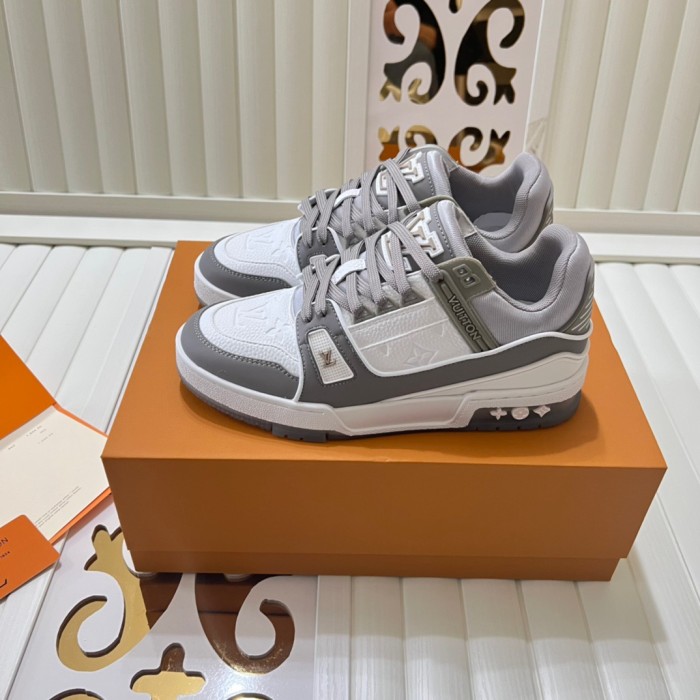 LV Louis Vuitton Luxury LV-Trainer Designer Shoes Flat Base Casual Shoes Ladies Sneakers