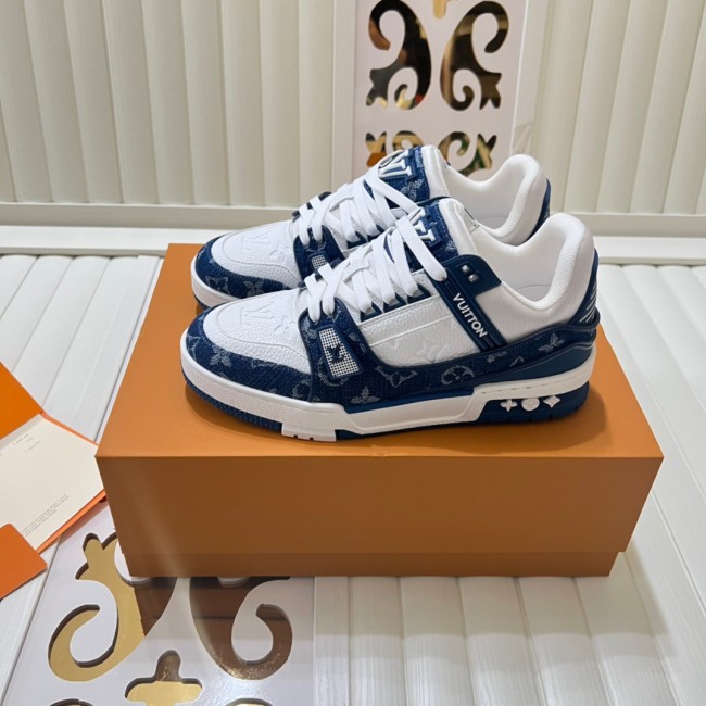 Louis Vuitton Luxury LV-Trainer Designer Shoes Flat Base Casual Shoes Sneakers