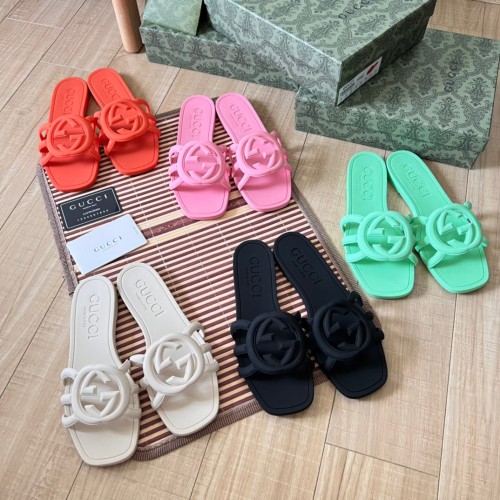 Gucci Luxury Designer Shoes Loafers Slipper Flat Outdoor Beach Slippers Women Shoes Household Sandals 35 to 42