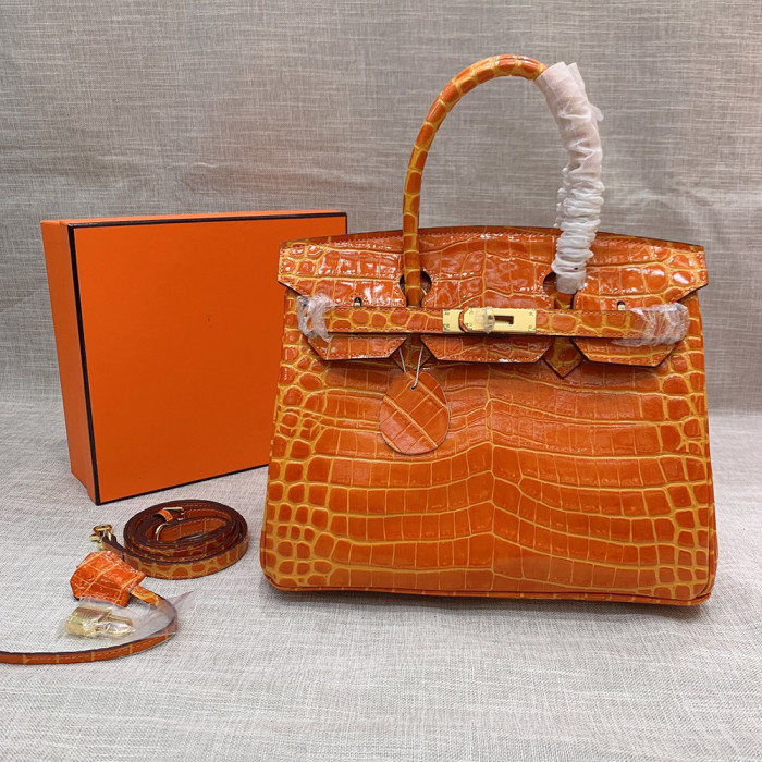 Hermes 25 30 35cm Birkin Designer Luxury Handbags Purse Crocodile Print Single Shoulder Cossbody Designer Bags No Box