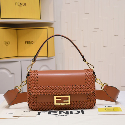 Fendi 26cm Baguette Series Designer Crossbody Bags FF Lock Designer Luxury Handbags Purse Detachable Shoulder Strap Single Shoulder Bag No Box