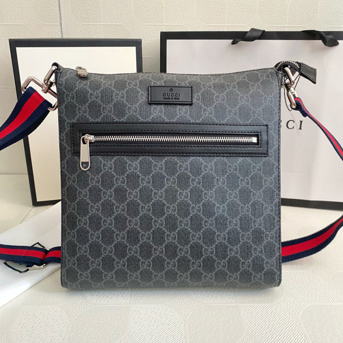 Gucci Men Emblem Messenger Bag