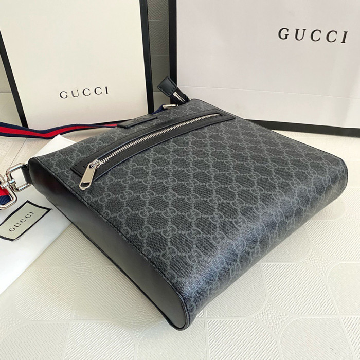 Gucci Men Emblem Messenger Bag