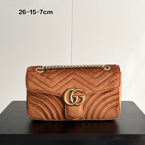 Gucci 22cm 26cm Velvet GG Marmont Classic Designer Luxury Crossbody Bags Wave Pattern Women Single Shoulder Messenger Purse No Box