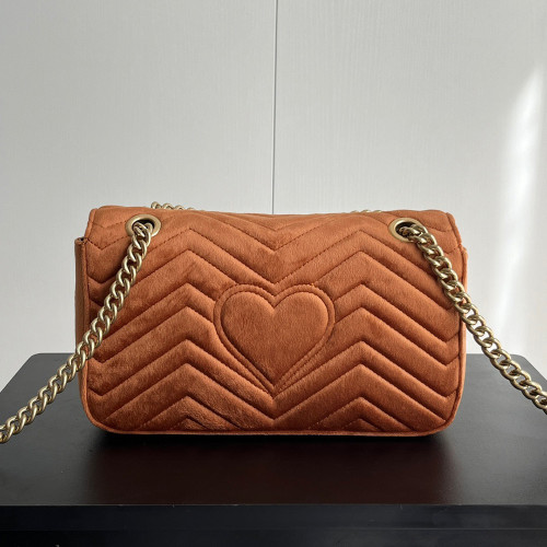 Gucci 22cm 26cm Velvet GG Marmont Classic Designer Luxury Crossbody Bags Wave Pattern Women Single Shoulder Messenger Purse No Box