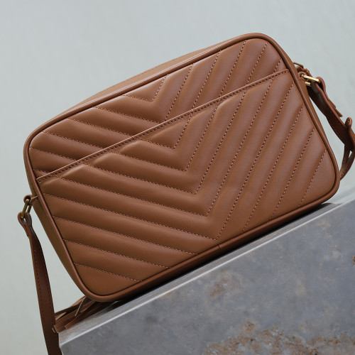 YSL 23cm Lou Classic V Shape Flap Camera Bag Tassel Single Shoulder Designer Crossbody Bags Square package No Box