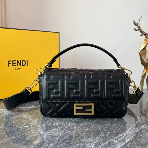 Fendi 19 26cm Baguette Series Designer Crossbody Bags FF Lock Designer Luxury Handbags Purse Detachable Shoulder Strap Single Shoulder Bag No Box