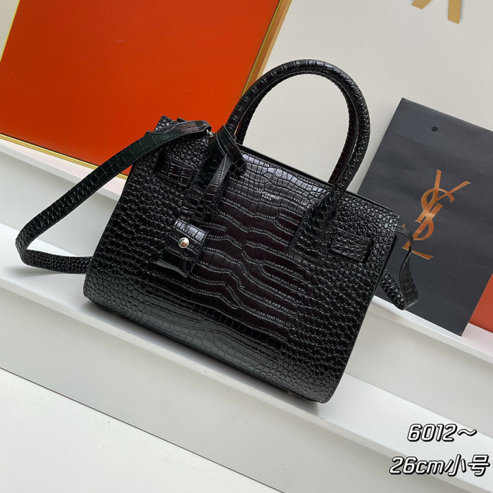 YSL Saint Lauren Crocodile Print SAC DE JOUR Designer Luxury Handbags Purse 