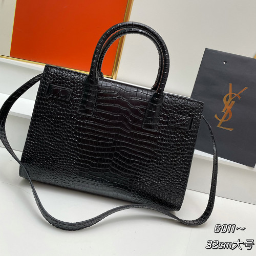 YSL 26 32cm Saint Lauren SAC DE JOUR Designer Luxury Handbags Purse Crocodile Print Designer Crossbody Bags No Box