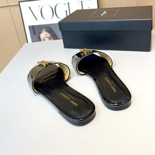 YSL Saint Laurent Luxury Designer Shoes Loafers Slipper Flat Outdoor Beach Slippers Women Shoes Household Sandals 35 to 43