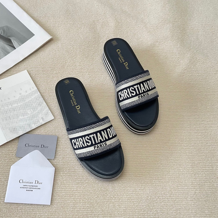 Dior Thick-Soled Luxury Designer Shoes Loafers Slippers