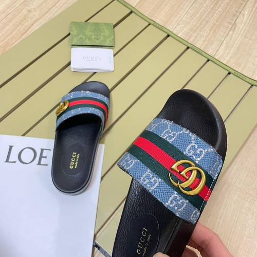 Gucci Luxury Designer Shoes Loafers Slipper Flat Outdoor Beach Slippers Lover Shoes Household Sandals 35 to 45