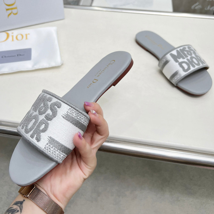 Dior Luxury Designer Shoes Loafers Slipper Flat Outdoor Beach Sippers Chaussures Pour Femmes Shoes 