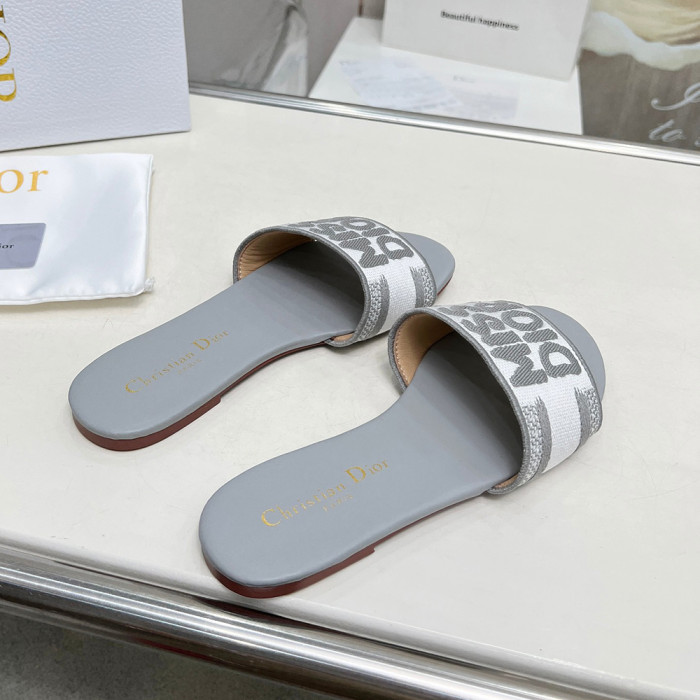 Dior Luxury Designer Shoes Loafers Slipper Flat Outdoor Beach Sippers Chaussures Pour Femmes Shoes 